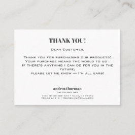 Cartão De Visita Chic Glitter Bokeh Obrigado pela sua compra