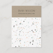 CHIC KRAFT WHITE TERRAZZO 3 EARREXING LOGO