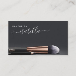 Cartão De Visita Chic Makeup Artist QR Code Black