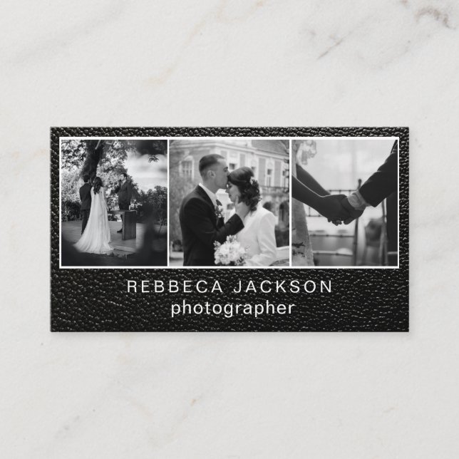 Cartão De Visita Chic Modern Script Typography Simple Photographer  (Frente)