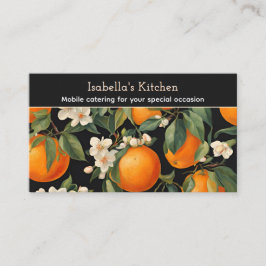 Cartão de visita Chic Negro de Laranjas Espanholas