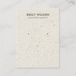 CARTÃO DE VISITA CHIC OFF WHITE TERRAZZO STUD EARRAND CARD