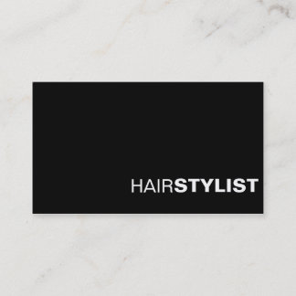 Cartão de Visita Chic Profissional Preto e Branco