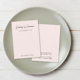 Cartão De Visita Chic Script Earrando Placa de Exibição de Joias Ro