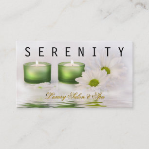 Cartão De Visita Chic Simple e Clean Spa Card