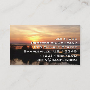 Cartão De Visita Chincoteague Sunset II Virgínia Landscape