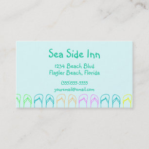 Cartão De Visita Chinelos da praia