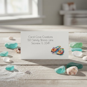 Cartão De Visita Chinelos Rainbow Reef, personalizado
