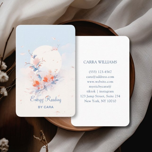 Cartão De Visita Chinês tradicional minimalista (Minimalist, Traditional Chinese Business Card Watercolor.)