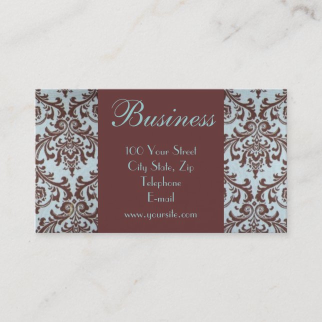 Cartão de visita chique 1 do tecido do boutique (Frente)