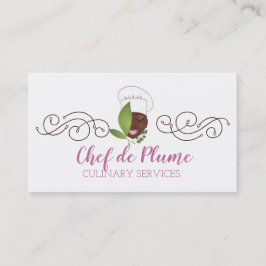 cartão de visita chique do cozinheiro chefe da