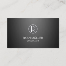 Cartão De Visita Chique e monograma profissionais do fundo do