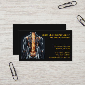 Cartão De Visita Chiropractic Chiropractic Clinic Business Card
