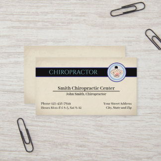 Cartão De Visita Chiropractic Chiropractor Clinic Business Card