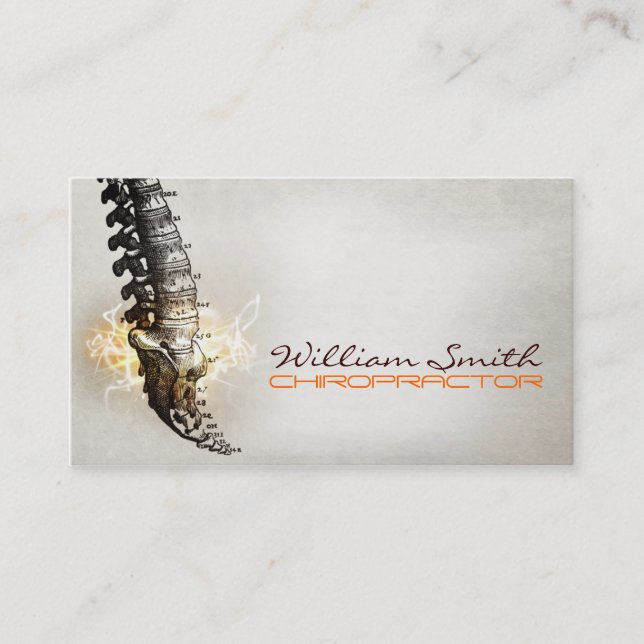 Cartão De Visita Chiropractor Business Card (Frente)