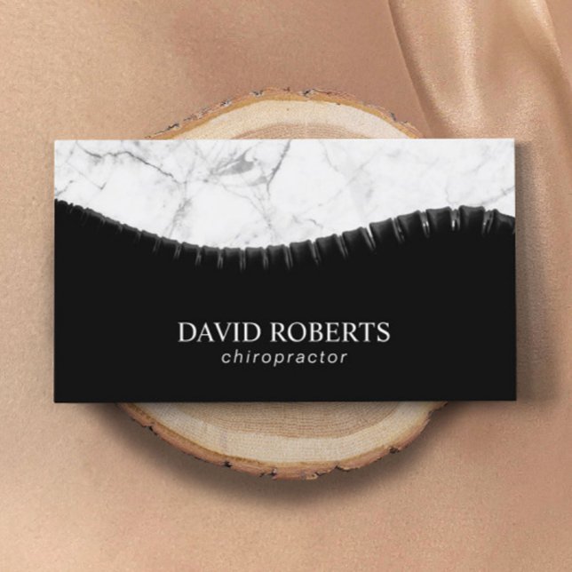 Cartão De Visita Chiropractor Chiropractic Spine & Marble Chiro (Criador carregado)