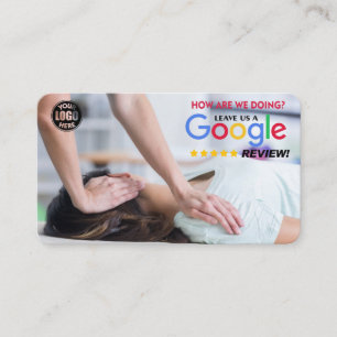 Cartão De Visita Chiropractor Google Review Modelo com QR -