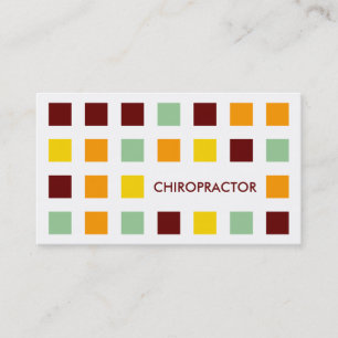 Cartão De Visita CHIROPRACTOR (quadrados da modificação)