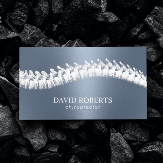 Cartão De Visita Chiropractor Terapêutica Espiral Chiroprática Dust (Criador carregado)