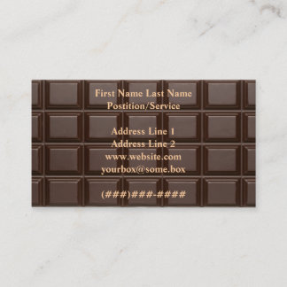 Cartão De Visita Chocolate