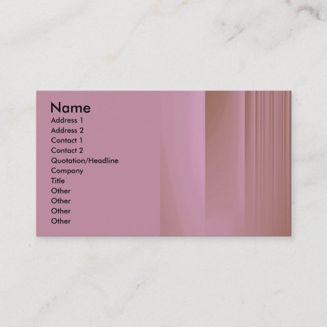 Cartão De Visita Chocolate de Morango (Frente)