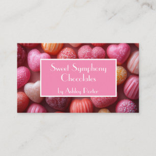 Cartão De Visita chocolates de cor mole Patisserie