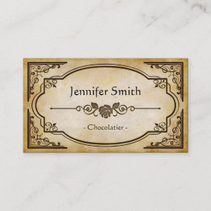 Cartão De Visita Chocolatier - Imagem Elegante