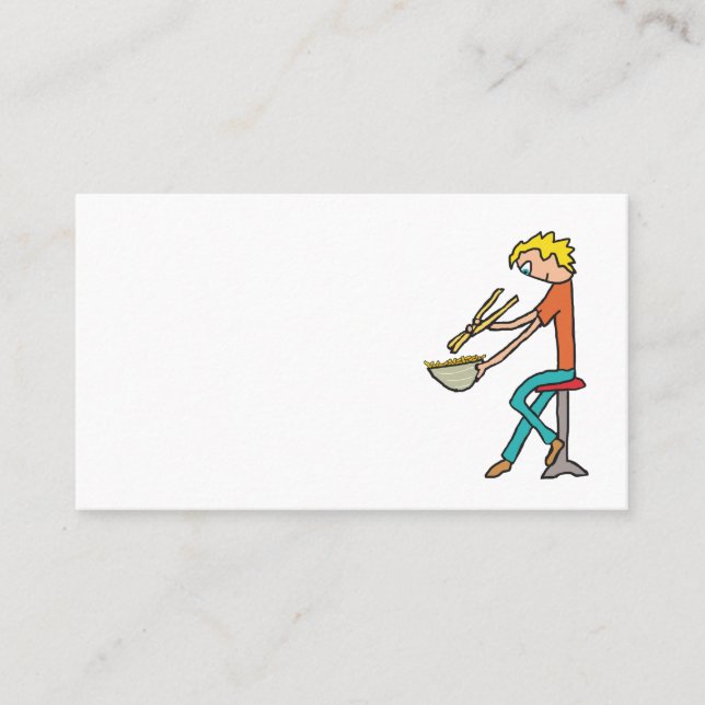 Cartão De Visita Chopsticks E Noodles (Frente)