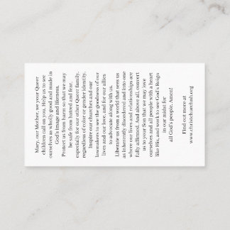 Cartão De Visita Christ Church Rainbow Madonna Card