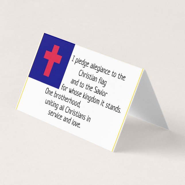Cartão De Visita Christian Flag Pledge (Frente)