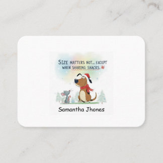 Cartão De Visita Christmas business card  funny dog 