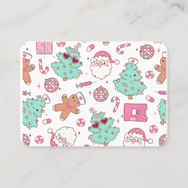 Cartão De Visita Christmas Tree Snowman Christmas Party  I (Frente)