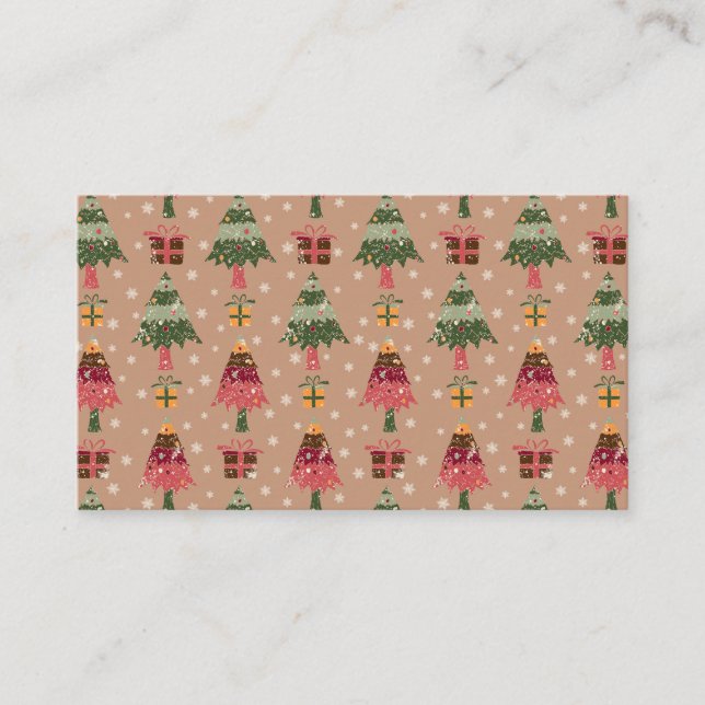 Cartão De Visita Christmas Trees 3 (Frente)