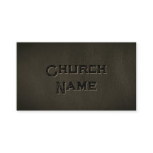 Church Name BLACK Leather Grunge Christian
