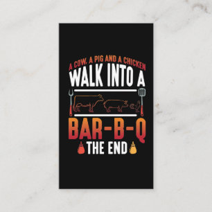 Cartão De Visita CHURRASCO Grelhando Vaca De Frango De Churrasco De