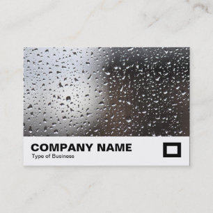 Cartão De Visita Chuva em uma janela