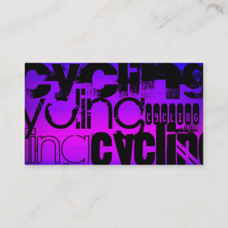 Cartão De Visita Ciclismo; Azul violeta vibrante e magenta