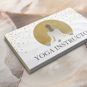 Cartão De Visita Ciclo Floral Dourado Cicatrização Yoga Terapêut
