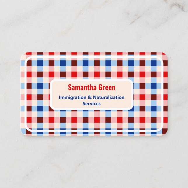 Cartão De Visita Cidadania da imigração (Frente)