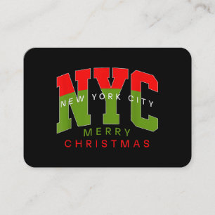 Cartão De Visita Cidade de Nova York Nova York Feliz Natal Presente