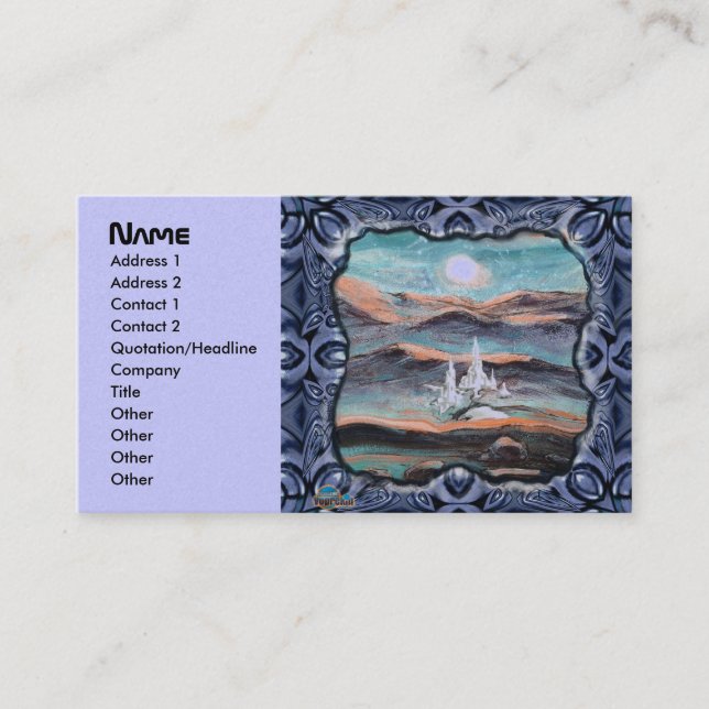 Cartão De Visita Cidade futura da luz (Frente)