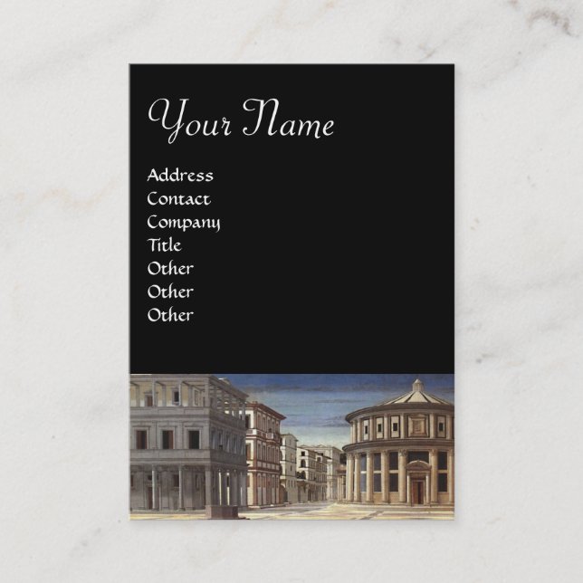 Cartão De Visita CIDADE IDEAL, preto (Frente)