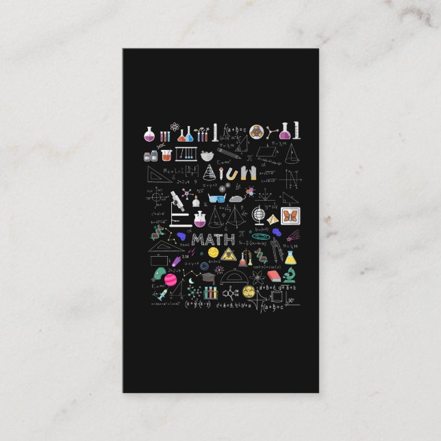 Cartão De Visita Ciência Física Matemática Química Biologia Astrono (Frente)