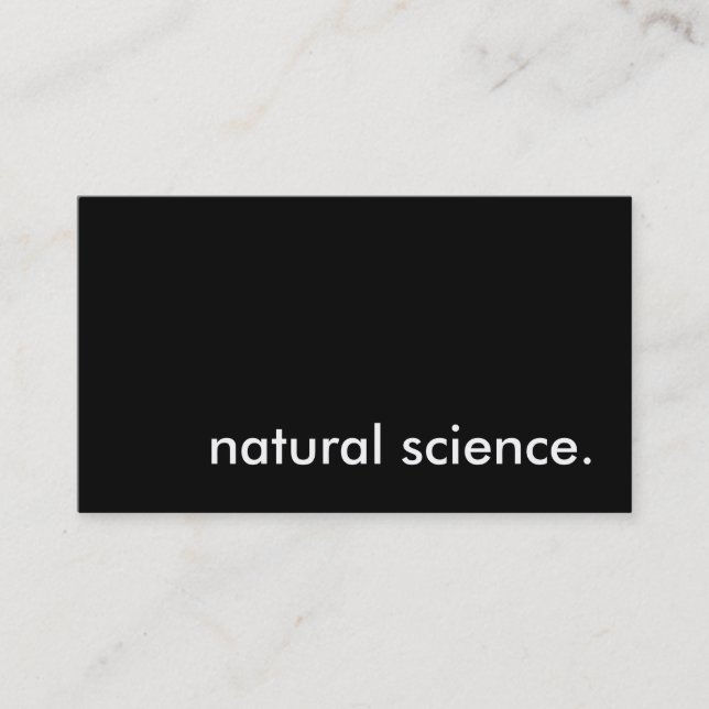 Cartão De Visita ciência natural. (Frente)