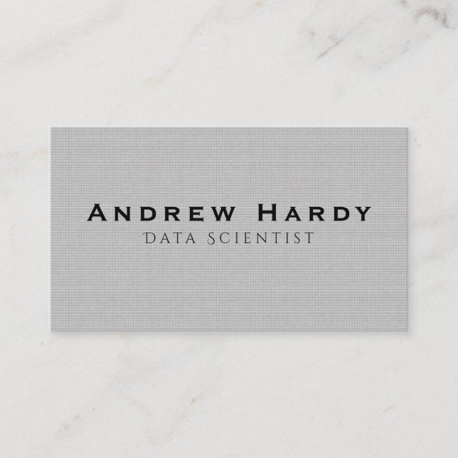 Cartão de visita, cientista dos dados (Frente)