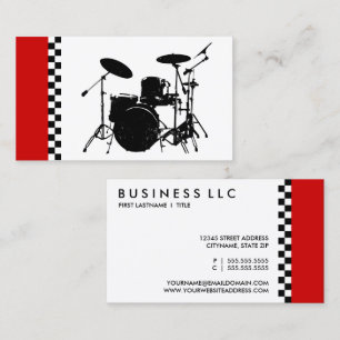 Cartão De Visita cilindros checkered