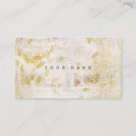 Cartão De Visita Cimento Dourado de outono de Folha de Folhas Grung