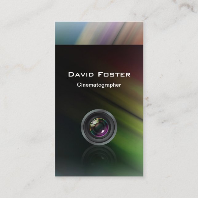 Cartão De Visita Cinematógrafo Fotográfico (Frente)