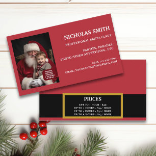 Cartão De Visita Cinto Profissional de Papai Noel Natal Foto