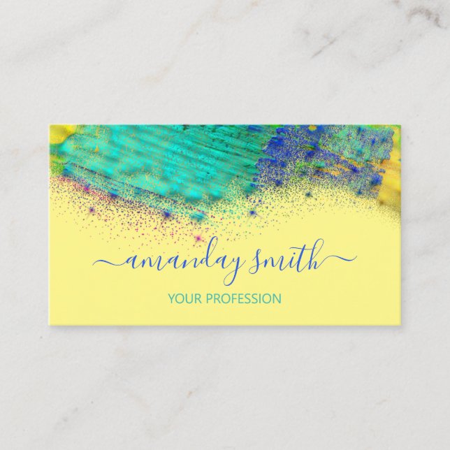 Cartão De Visita Cinza Abstrato de artista de maquiagem profissiona (Frente)